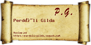 Perdéli Gilda névjegykártya